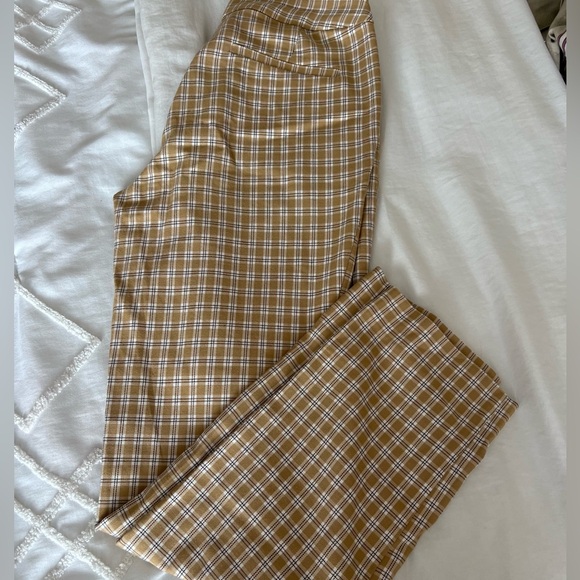 Mango Plaid Straight Leg Pants - Picture 4 of 5